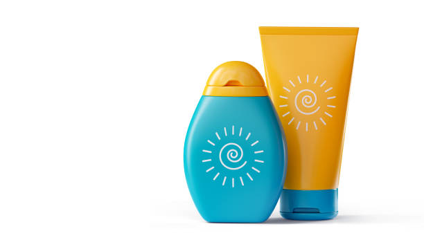 Two colorful bottles of skincare products representing the essential duo of antioxidants and SPF for youthful skin.